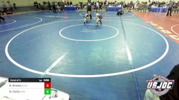 55 lbs Consi Of 4 - Brett Brooks, Blanchard Wrestling Club vs Beau Corby, Highlander Youth Wrestling