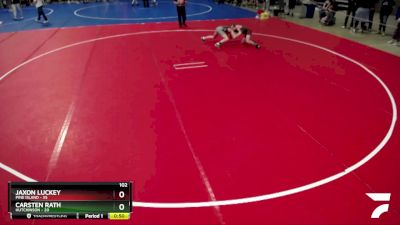 102 lbs Semis & 1st Wrestleback (8 Team) - Carsten Rath, Hutchinson vs Jaxon Luckey, Pine Island