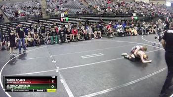 102 lbs Quarterfinals (8 Team) - Taten Adams, South Dakota Thunder vs Jethro Chrisler, Kansas Copperheads