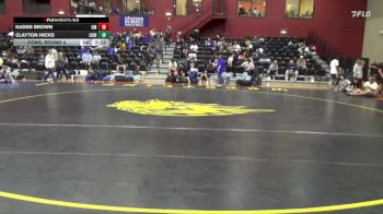141 lbs Cons. Round 4 - Kaden Brown, Montevallo vs Clayton Hicks, Life University