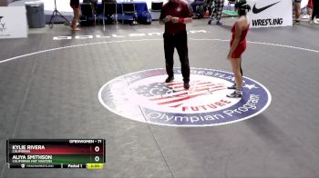 71 lbs Round 3 - Aliya Smithson, California Mat Masters vs Kylie Rivera, California