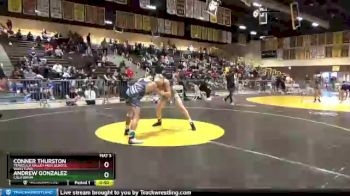 138 lbs Cons. Round 2 - Conner Thurston, Temecula Valley High School Wrestling vs Andrew Gonzalez, California