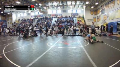 110 lbs Cons. Round 3 - Jasmin Lim, St John Neumann vs Zahar Zouaki, Viera Hammers