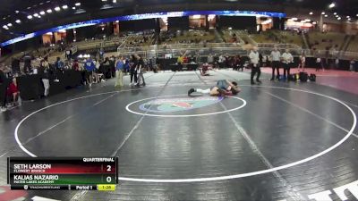 157 lbs Quarterfinal - Kalias Nazario, Mater Lakes Academy vs Seth Larson, Flowery Branch