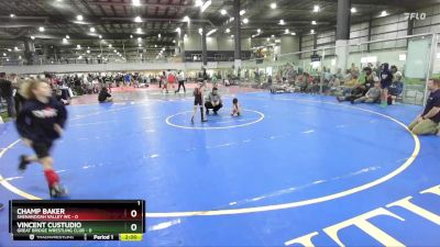 45 lbs Finals (2 Team) - Vincent Custudio, GREAT BRIDGE WRESTLING CLUB vs Champ Baker, SHENANDOAH VALLEY WC