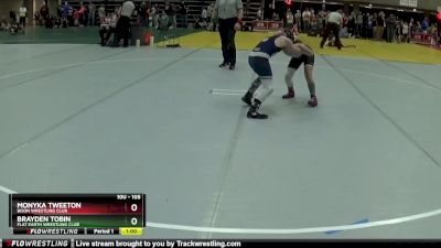 105 lbs 5th Place Match - Monyka Tweeton, Bison Wrestling Club vs Brayden Tobin, Flat Earth Wrestling Club