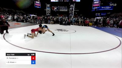 88 lbs Cons 32 #2 - Roman Fonseca, CA vs Dreyton Kren, WI