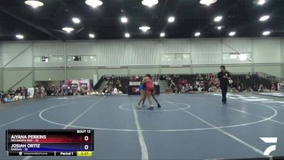 117 lbs Round 5 (6 Team) - Aiyana Perkins, Oklahoma Red vs Josiah Ortiz, Kansas