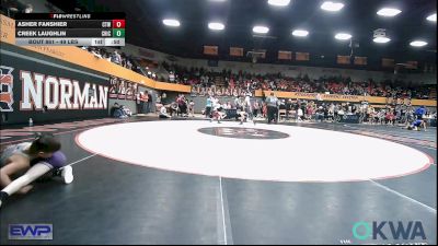 49 lbs Consolation - Asher Fanshier, Clinton Youth Wrestling vs Creek Laughlin, Chickasha Wrestling
