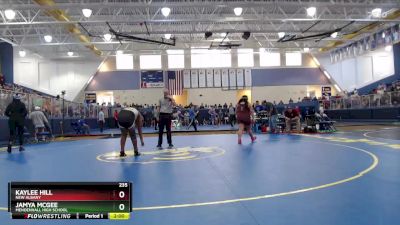 235 lbs Semifinal - Kaylee Hill, New Albany vs Jamya McGee, Mendenhall High School