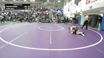 Girls 115 lbs Quarterfinal - Maggie Korbel, Mitty Girls vs April Gao, Saint Francis Girls