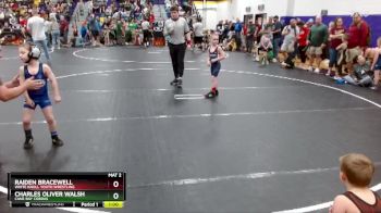 53 lbs Champ. Round 1 - Charles Oliver Walsh, Cane Bay Cobras vs Raiden Bracewell, White Knoll Youth Wrestling