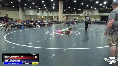 100 lbs Semis (4 Team) - Brielle Manhollan, TN AAU- Chaos vs Zoey Crawford, TN AAU-Williamson County WC