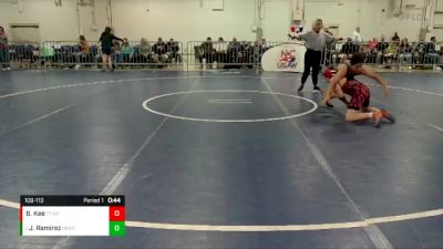 106-113 lbs Round 2 - Jacob Ramirez, Backyard Bullies Wrestling Club vs Billy Kee, Tech Fall Wrestling Club