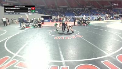 6A Boys 106 lbs Champ. Round 1 - Max Bell, West Linn Boys vs Davyon Porter, Sprague Boys