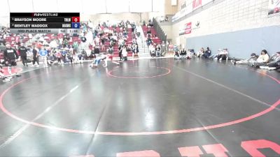 120 lbs 3rd Place Match - Brayson Moore, Team Real Life Wrestling vs Bentley Maddox, Brothers Of Steel Wrestling Club