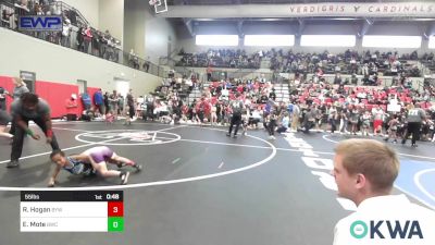 55 lbs Quarterfinal - Ryder Hogan, Bristow Youth Wrestling vs Elijah Mote, Bartlesville Wrestling Club