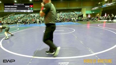 95 lbs Consi Of 8 #1 - Zayden Maynez, Fallon Outlaws Wrestling Club vs Kaden Aguayo, Team Champs