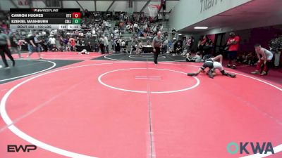100 lbs Semifinal - Cannon Hughes, Owasso Takedown Club vs Ezekiel Mashburn, Collinsville Cardinal Youth Wrestling
