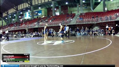 120 lbs Round 4 (8 Team) - Kayla Cramer, Manhattan HS vs Sawyer Swarm, Kearney Girls