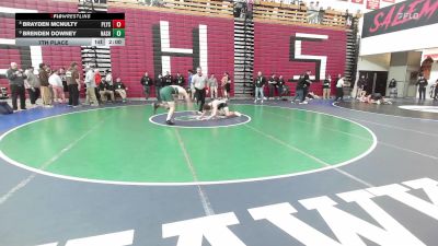 165 lbs 7th Place - Brayden McNulty, Plymouth South vs Brenden Downey, Nashoba