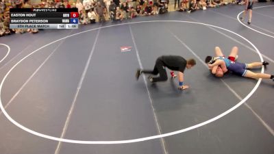 155 lbs 5th Place Match - Easton Hout, Grynd vs Braydon Peterson, Warriors Warehouse