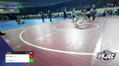 100 lbs Consi Of 8 #1 - Mason Delk, Honey Badgers Wrestling Club vs Brayden Turdo, Texas Elite Wrestling