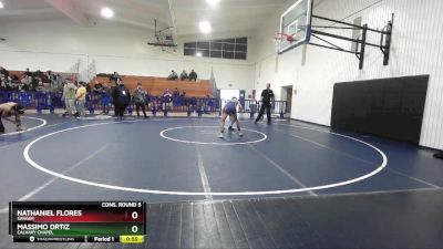 106 lbs Cons. Round 5 - Nathaniel Flores, Sanger vs Massimo Ortiz, Calvary Chapel