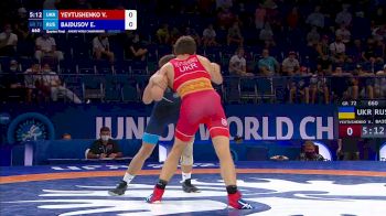 72 kg Quarterfinal - Vladyslav Yevtushenko, UKR vs Evgenii Baidusov, RUS