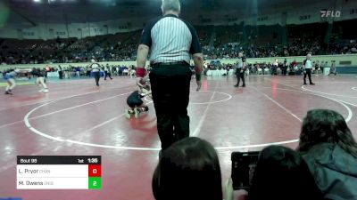 96 lbs Final - Lizzy Pryor, Chandler Junior High vs Madison Owens, Enid Junior High