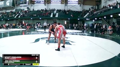 184 lbs Quarterfinal - Jon Halvorsen, Northwestern vs Wyatt Ferguson, Central Michigan