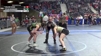 120 lbs Semifinal - Willow Johns, Paola vs Dylan Schneider, Bobcat Wrestling Club