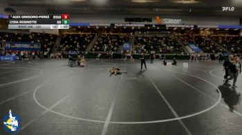 100 lbs Champ. Round 2 - Alex Gregorio-perez, DeKalb vs Lydia Robinette, Basehor-Linwood HS