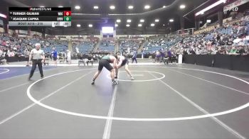 215 lbs Cons. Round 1 - Joaquin Capra, Overland Park - Blue Valley Southwest HS vs Turner Gilman, Wichita-Bishop Carrol