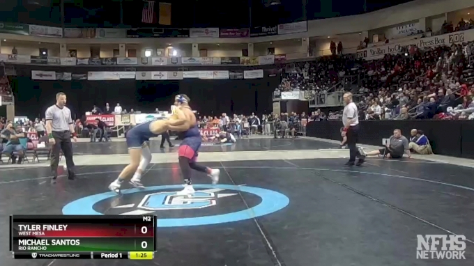 5A 285 lbs Semifinal - Tyler Finley, West Mesa vs Michael Santos, Rio ...