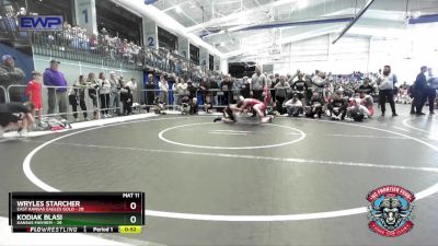 96 lbs Round 1 (4 Team) - Wryles Starcher, East Kansas Eagles Gold vs Kodiak Blasi, Kansas Mayhem