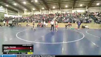 123 lbs Champ. Round 2 - Robert Milbourn, Riverton vs Angel Tolman, Logan