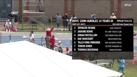 Youth Boys' 200m Hurdles, Finals 5 - Age 14