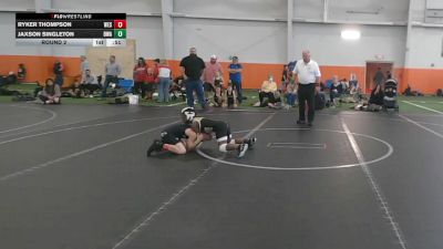 72 lbs Round 2 - Ryker Thompson, Westshore vs Jaxson Singleton, Donahue Wrestling Academy