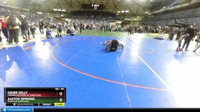49 lbs Cons. Round 4 - Easton Simmons, Maddogs Wrestling vs Asher Kelly, Sumner Panthers Jr. Wrestling