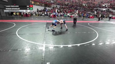 140 lbs Quarterfinal - Roman Spangler, SHED/BGC vs Cage Preslaski, Pulaski Wrestling Club