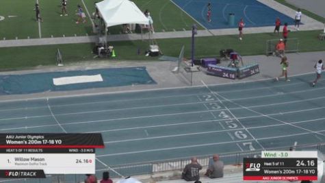 2026 AAU Junior Olympic Games - Youth Girls' 200m, Prelims 6 - Age 17-18