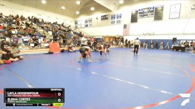 120 lbs Semifinal - Eleina Cortez, Madera Grapplers vs Layla Hosseinpour, San Clemente High Girls Wrestl