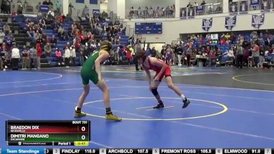 113 lbs Cons. Round 4 - Dimitri Mangano, SYCAMORE vs Braedon Dix, HICKSVILLE