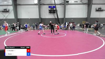 Junior Boys FS - 126 lbs Cons. Round 3 - Isaiah Snyder, OR vs Liam Dolan, CO