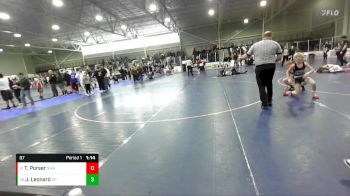 87 lbs Cons. Round 5 - Jared Leonard, Cougars Wrestling Club vs Thatcher Purser, Sanderson Wrestling Academy