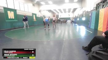 144 lbs Champ. Round 1 - Felix Campos, Corona Senior vs Reese Withers, Rancho Bernardo