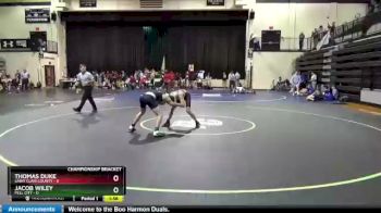 126 lbs Cross Bracket (8 Team) - Jacob Wiley, Pell City vs Thomas Duke, Saint Clair County