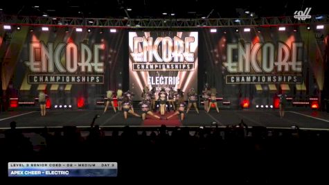 Apex Cheer - Electric [2025 L3 Senior Coed - D2 - Medium Day 3] 2025 Encore Grand Nationals