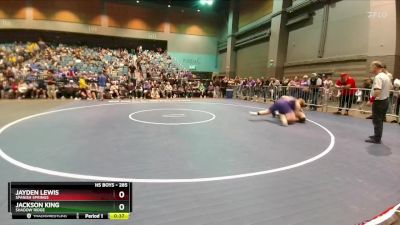 285 lbs Cons. Round 2 - Jackson King, Shadow Ridge vs Jayden Lewis, Spanish Springs